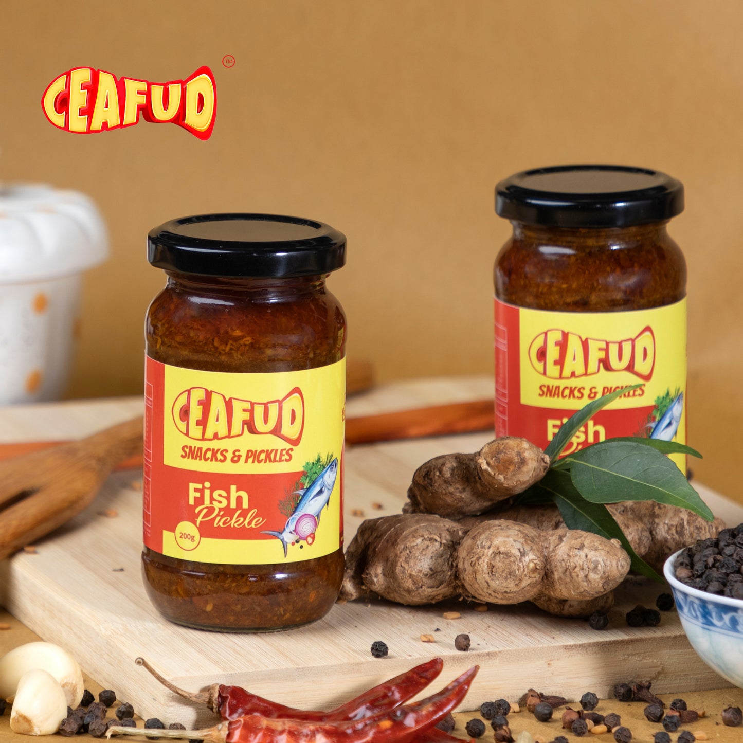 Delicious fish pickle prepared in Thoothukudi tradition, with tender fish pieces immersed in aromatic spices, perfect as a condiment.