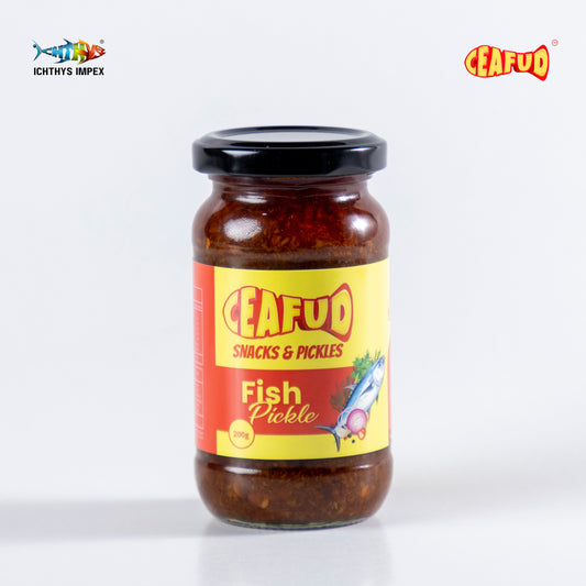 Delicious fish pickle prepared in Thoothukudi tradition, with tender fish pieces immersed in aromatic spices, perfect as a condiment.