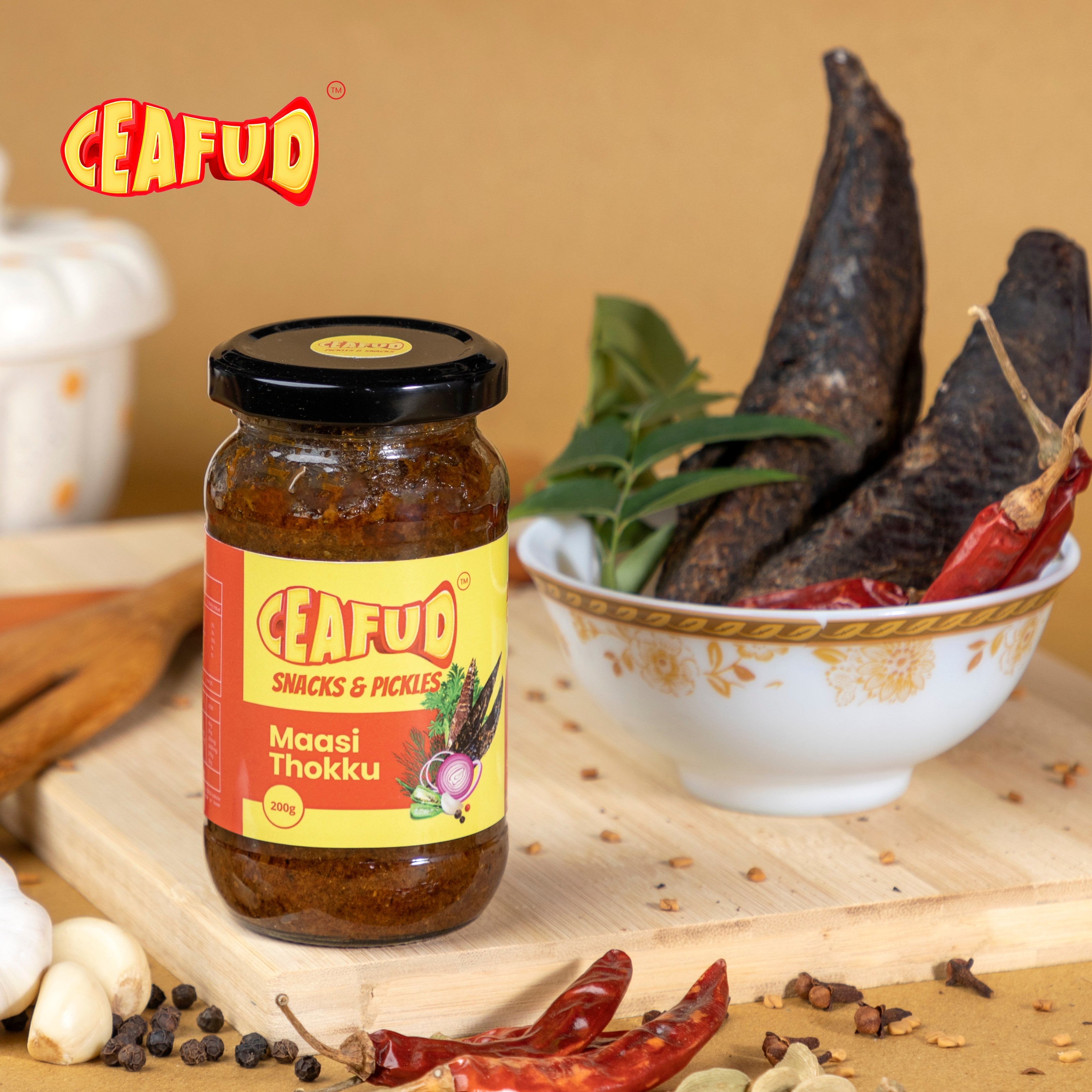 A rich and flavorful dry fish relish made from shredded Maldive fish, slow-cooked with onions, tomatoes, and aromatic South Indian spices for a spicy and tangy taste