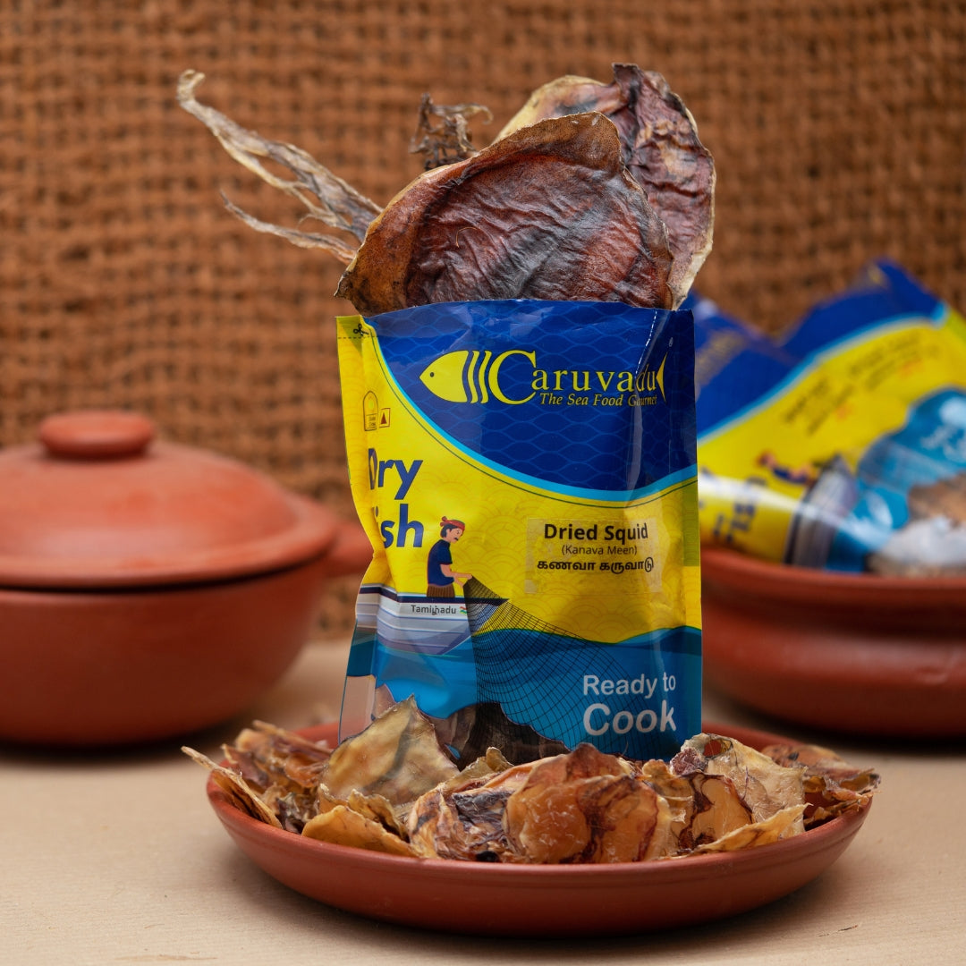 Boneless dried squid, sun-dried to perfection, offering a chewy texture and rich seafood flavor.