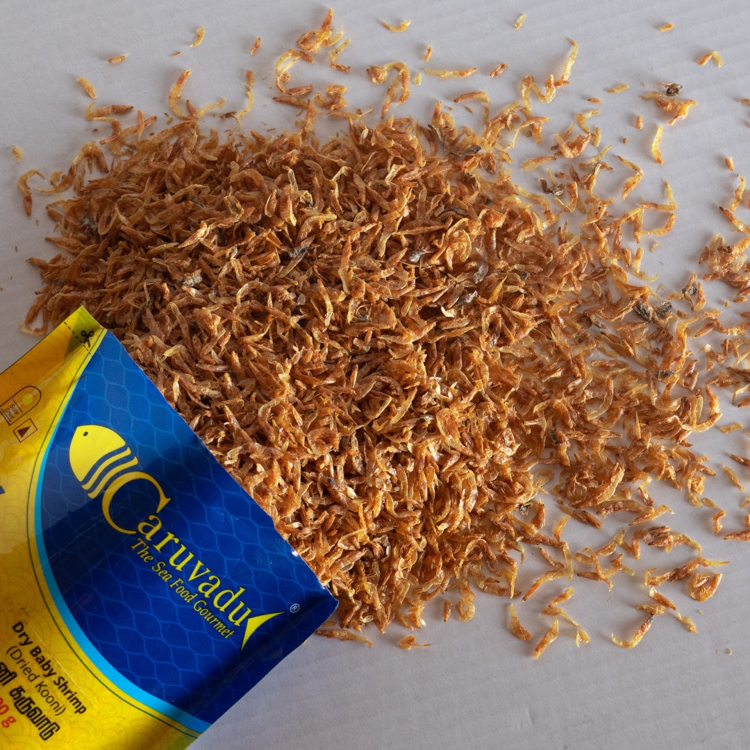 Dried Baby Shrimps- | Tiny sun-dried baby shrimps, perfect for enhancing the umami flavor in various dishes.