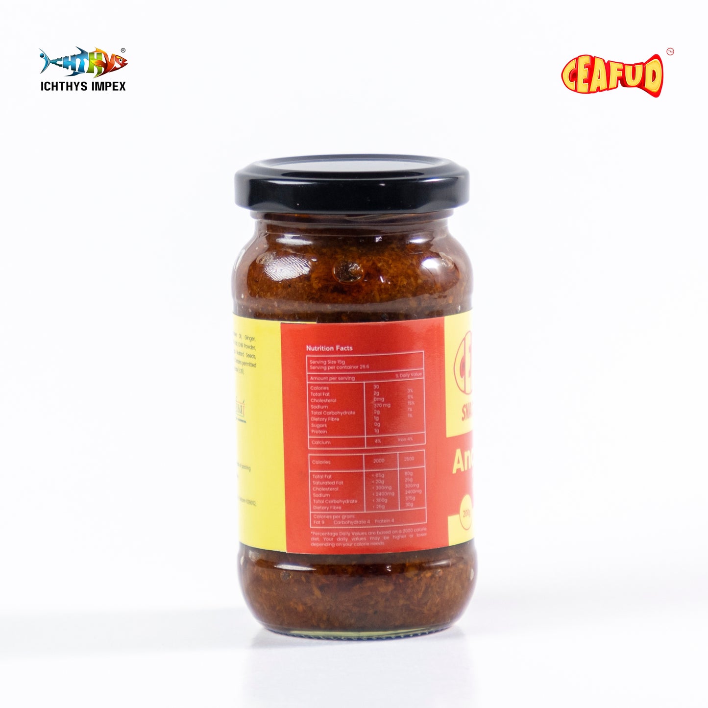 Fresh anchovies marinated in a spicy, tangy blend of traditional South Indian spices, sun-cured and preserved in oil for a rich, flavorful taste.