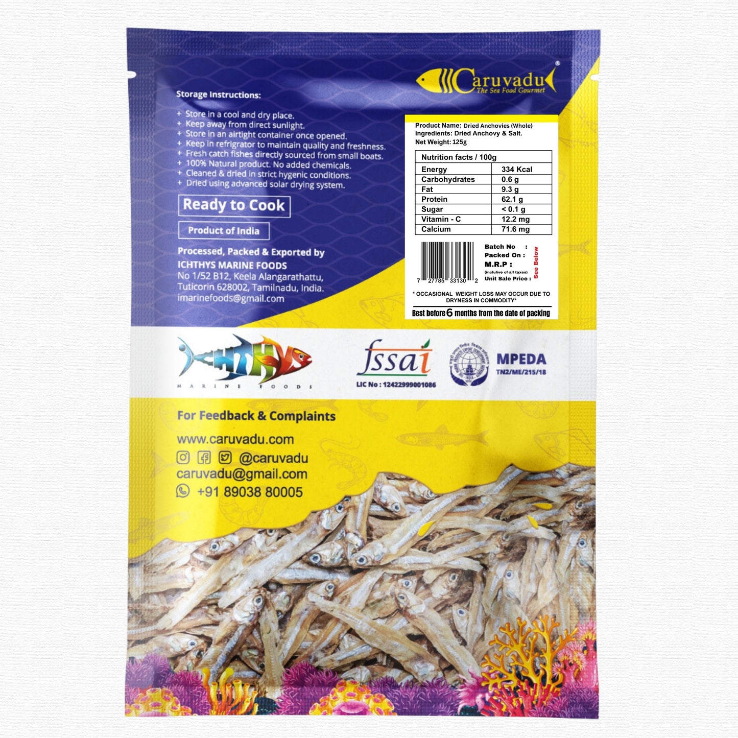 Thoothukudi dried anchovy – Premium Nethili Karuvadu