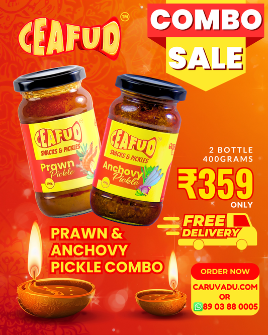 Prawn & Nethili (Anchovy) Pickle Combo