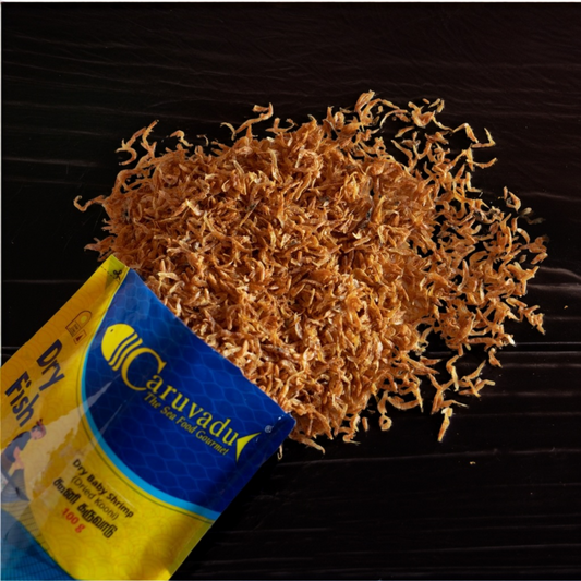 Dried Baby Shrimps- | Tiny sun-dried baby shrimps, perfect for enhancing the umami flavor in various dishes.