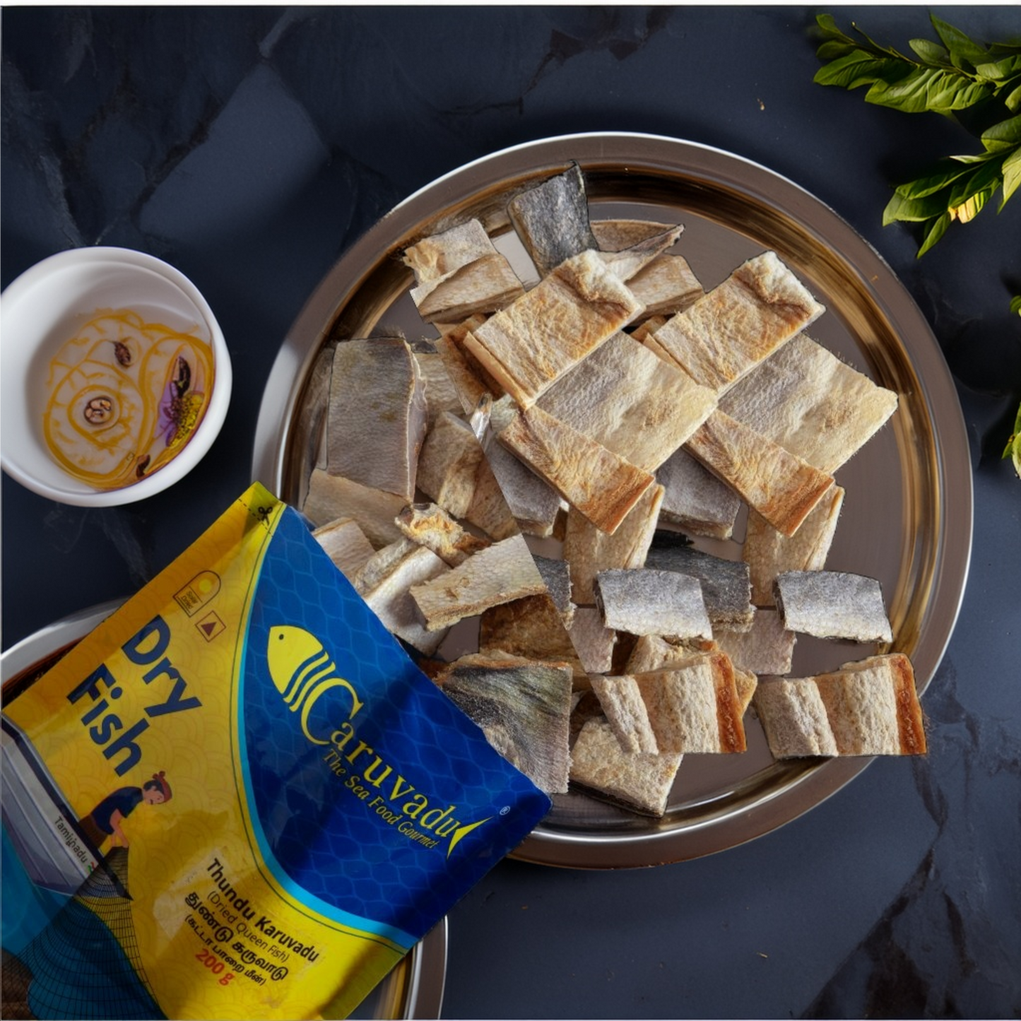 Boneless cubes of sun-dried queen fish, offering a mild flavor and tender texture.