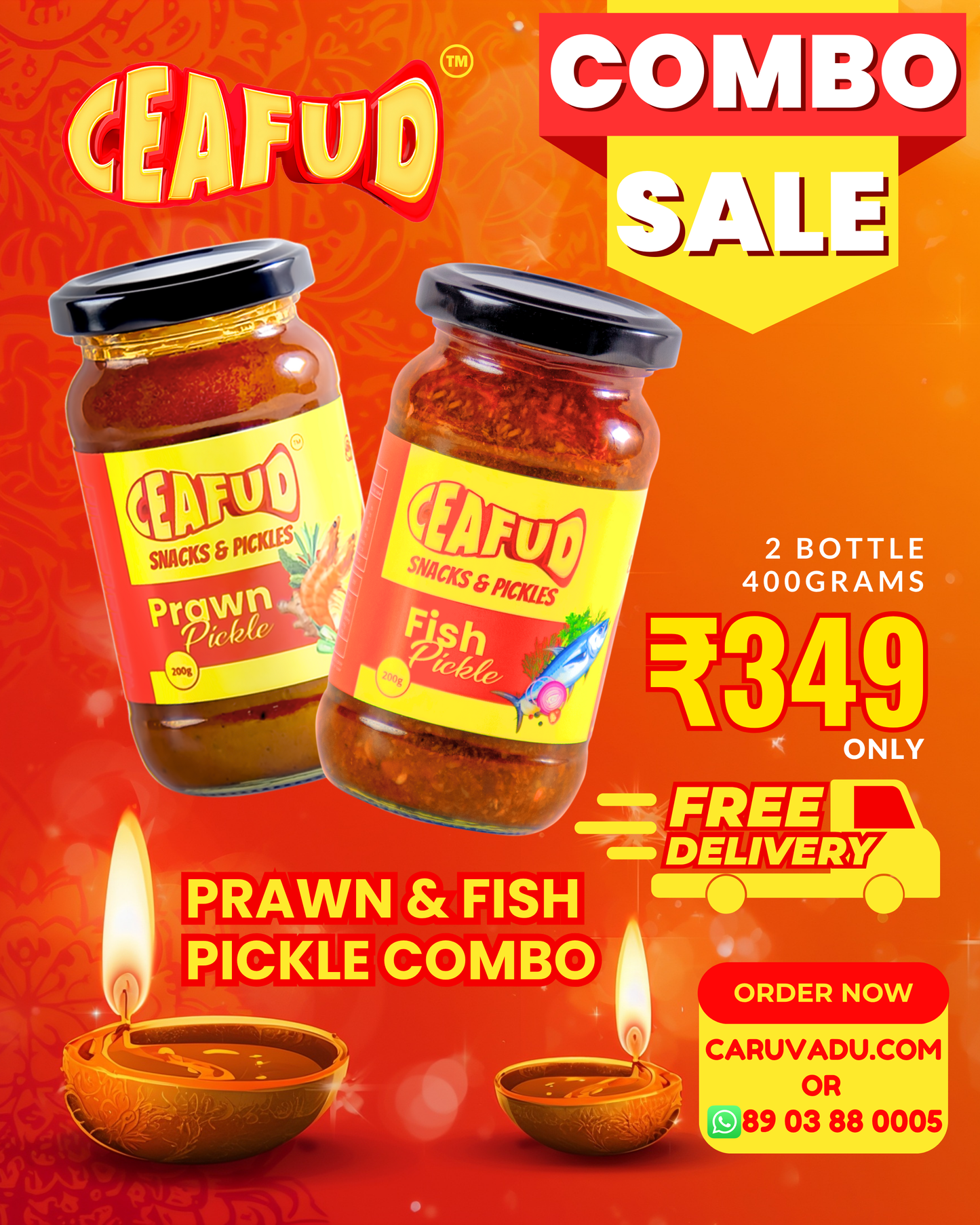 Prawn & Fish Pickle Combo